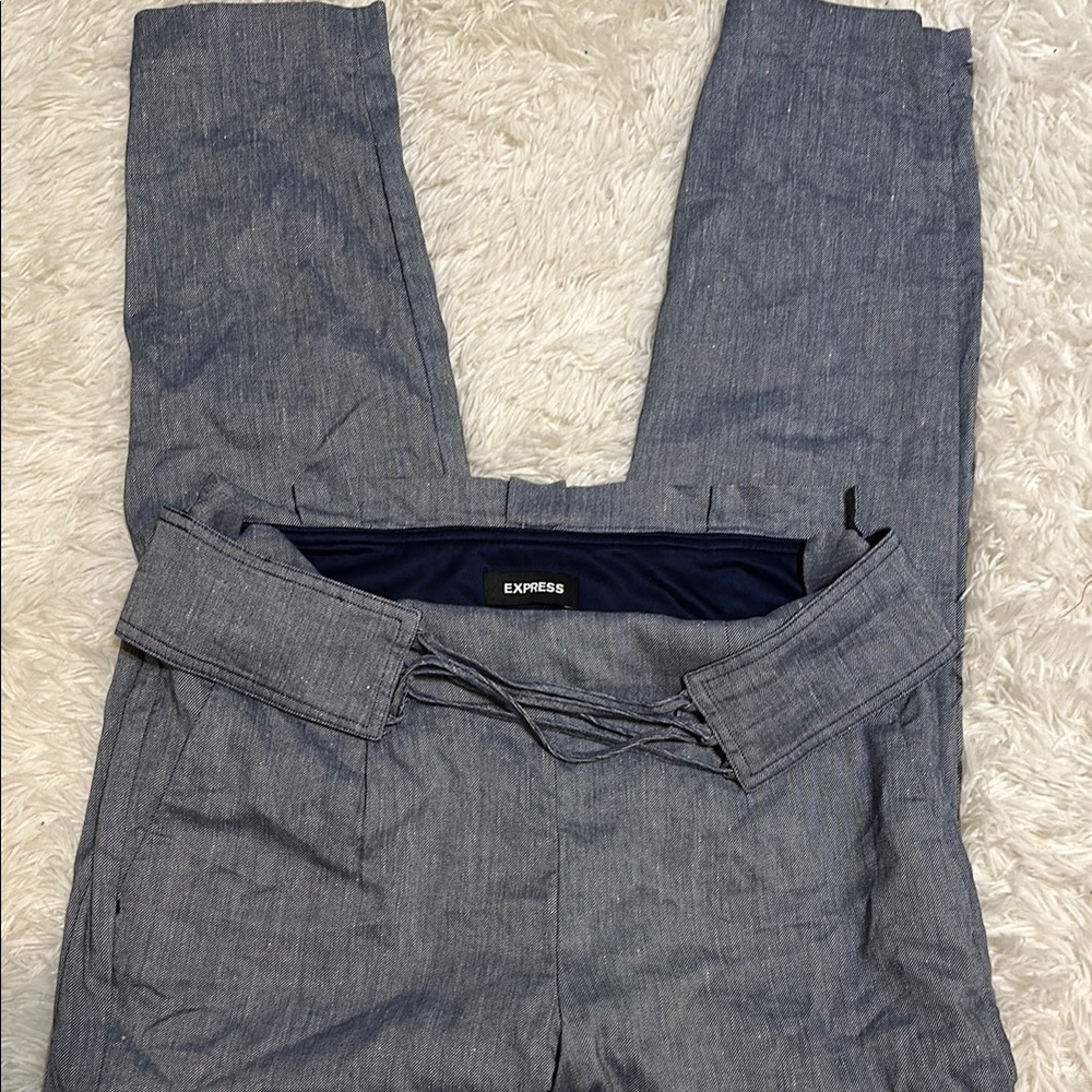 Express High waist belted trousers